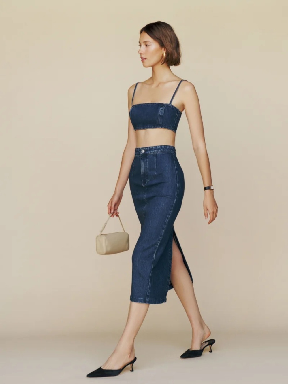 Reformation Strada Denim Two Piece Set